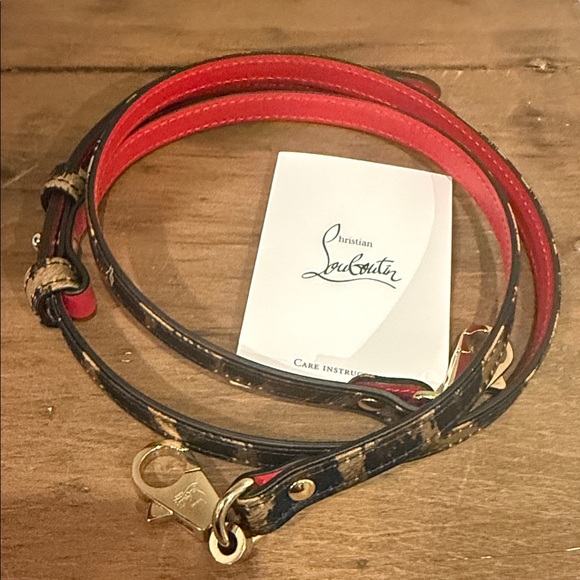 NWT Louboutin Cabachic Crepe Satin Pony Kitty Calf Leopard Print Luxury Tote. - Picture 2 of 8